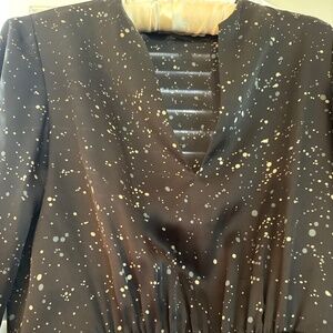 Vince black polka dot print